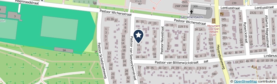 Kaartweergave Pastoor Van Soevershemstraat 9 in Nijmegen