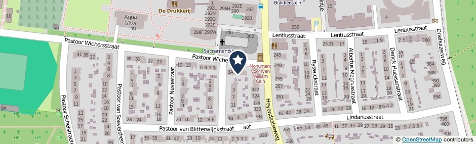 Kaartweergave Pastoor Wichersstraat 1-A in Nijmegen