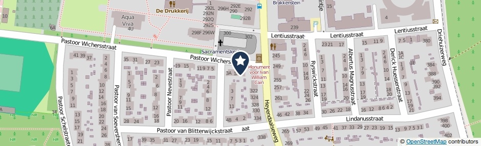 Kaartweergave Pastoor Wichersstraat 1 in Nijmegen