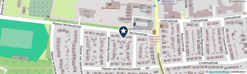Kaartweergave Pastoor Wichersstraat 11 in Nijmegen