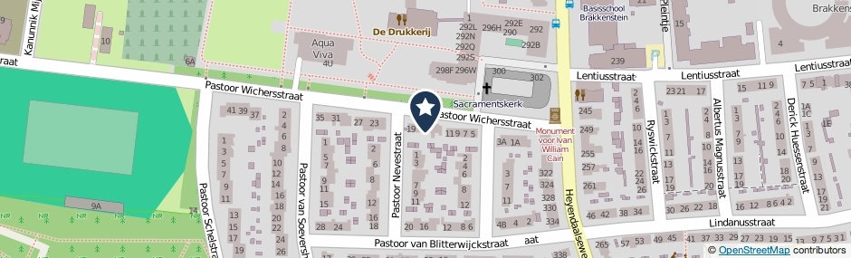 Kaartweergave Pastoor Wichersstraat 15 in Nijmegen