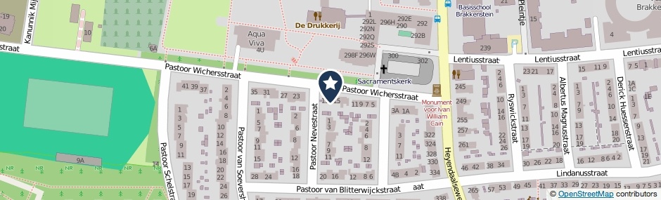 Kaartweergave Pastoor Wichersstraat 17 in Nijmegen