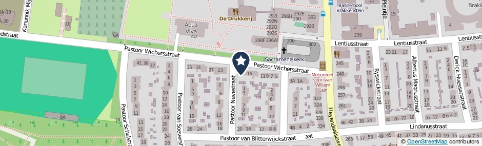 Kaartweergave Pastoor Wichersstraat 19 in Nijmegen