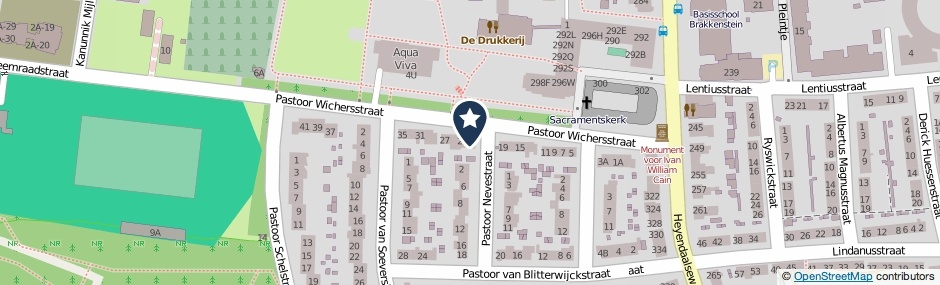 Kaartweergave Pastoor Wichersstraat 21 in Nijmegen