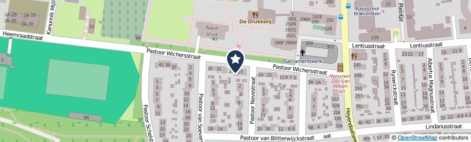 Kaartweergave Pastoor Wichersstraat 25 in Nijmegen