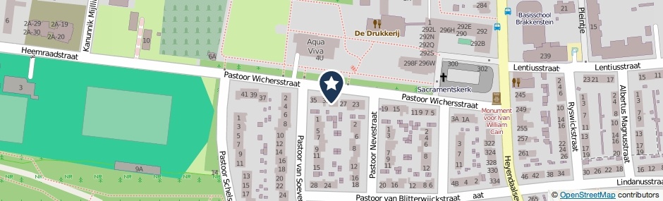 Kaartweergave Pastoor Wichersstraat 29 in Nijmegen