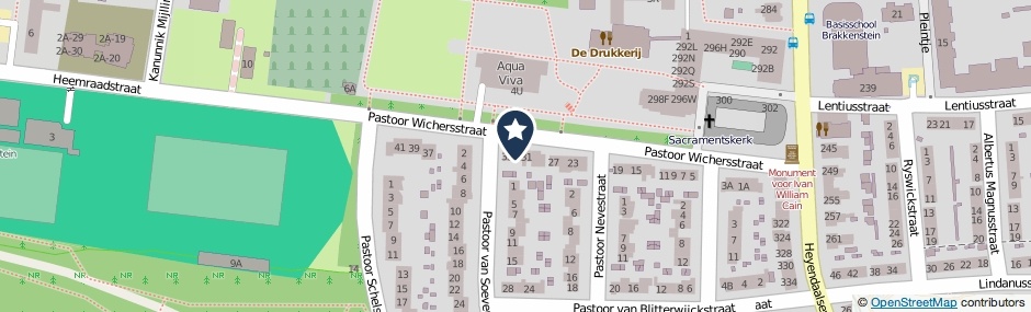 Kaartweergave Pastoor Wichersstraat 33 in Nijmegen
