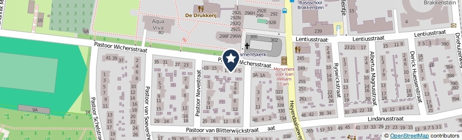 Kaartweergave Pastoor Wichersstraat 9 in Nijmegen