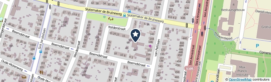 Kaartweergave Polderstraat 9-B in Nijmegen