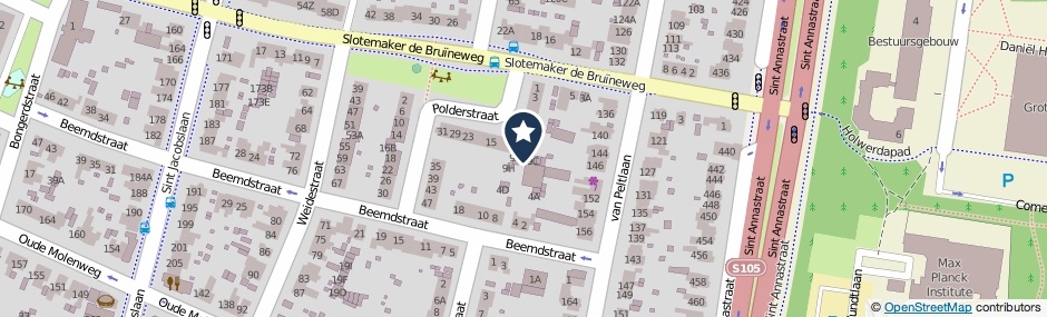 Kaartweergave Polderstraat 9-E in Nijmegen