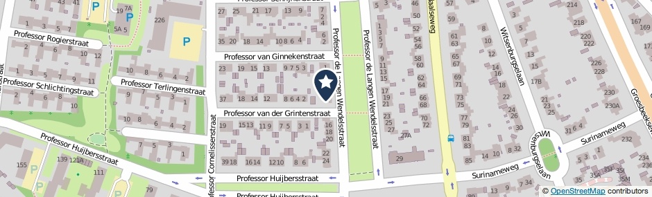 Kaartweergave Professor De Langen Wendelsstraat 14 in Nijmegen
