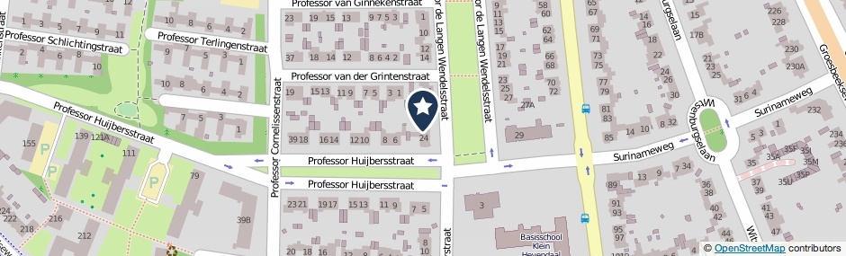 Kaartweergave Professor De Langen Wendelsstraat 22 in Nijmegen