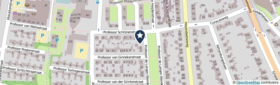 Kaartweergave Professor De Langen Wendelsstraat 4 in Nijmegen