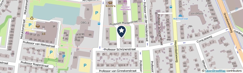 Kaartweergave Professor Hoogveldstraat 33 in Nijmegen