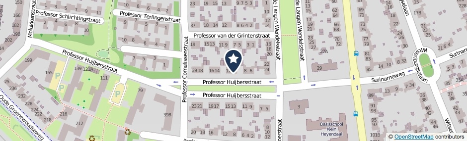 Kaartweergave Professor Huijbersstraat 10 in Nijmegen