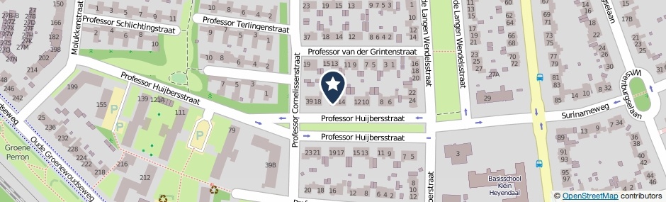 Kaartweergave Professor Huijbersstraat 16 in Nijmegen