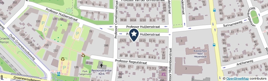 Kaartweergave Professor Huijbersstraat 17 in Nijmegen