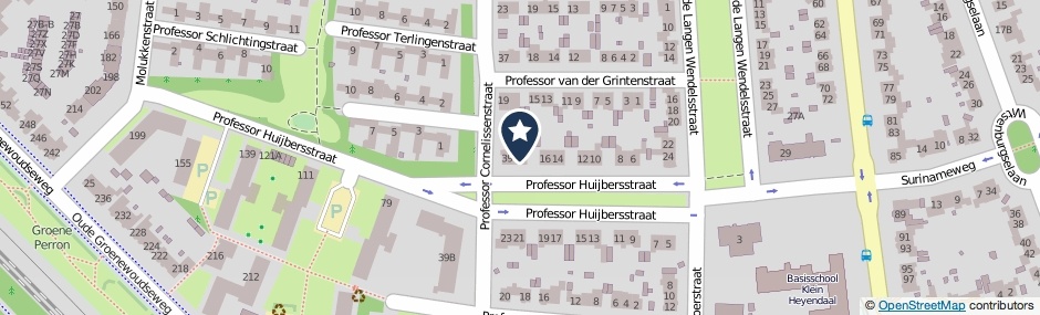 Kaartweergave Professor Huijbersstraat 18 in Nijmegen