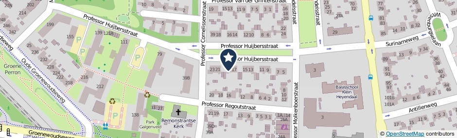 Kaartweergave Professor Huijbersstraat 19 in Nijmegen
