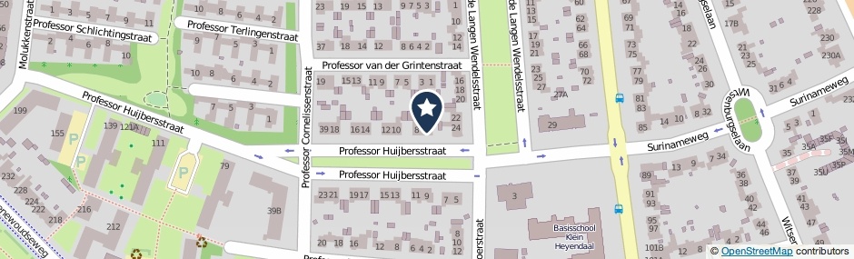 Kaartweergave Professor Huijbersstraat 6 in Nijmegen