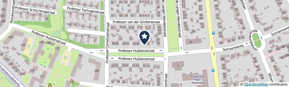Kaartweergave Professor Huijbersstraat 8 in Nijmegen