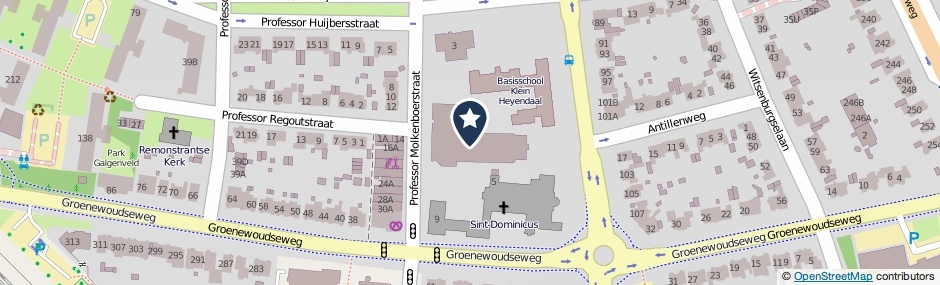 Kaartweergave Professor Molkenboerstraat 3 in Nijmegen
