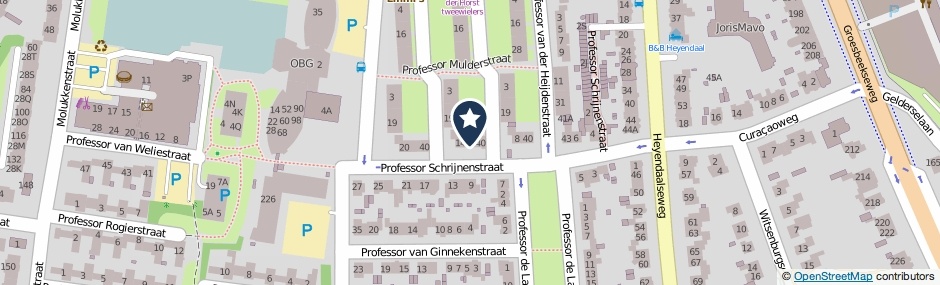 Kaartweergave Professor Schrijnenstraat 12 in Nijmegen