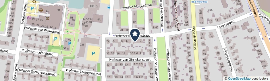Kaartweergave Professor Schrijnenstraat 13 in Nijmegen
