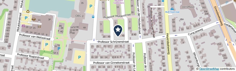 Kaartweergave Professor Schrijnenstraat 14 in Nijmegen