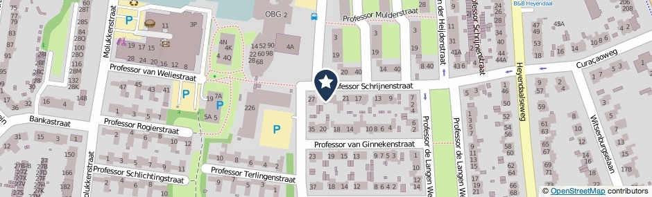 Kaartweergave Professor Schrijnenstraat 25 in Nijmegen