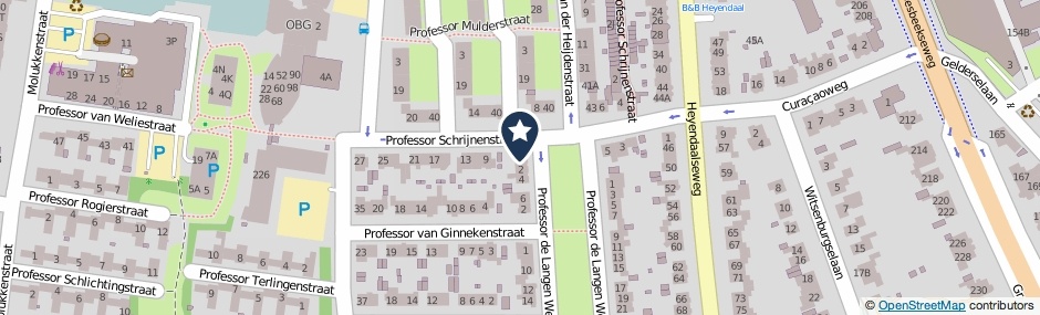 Kaartweergave Professor Schrijnenstraat 7 in Nijmegen