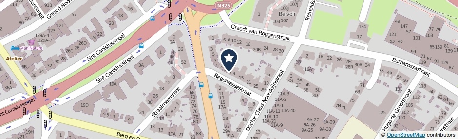 Kaartweergave Regentessestraat 7-A in Nijmegen