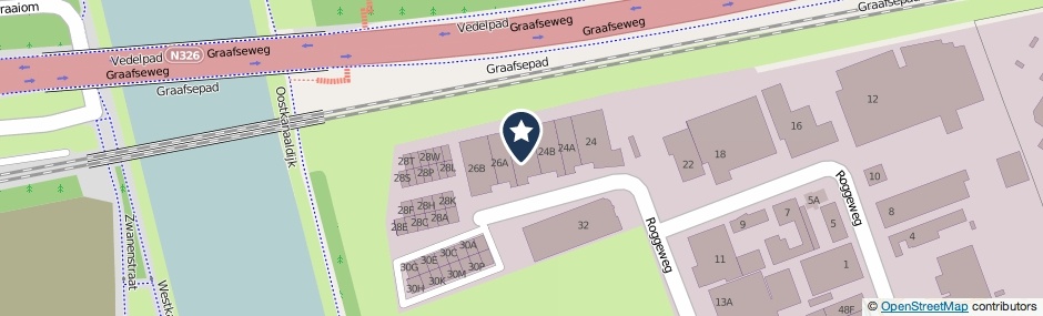 Kaartweergave Roggeweg 26 in Nijmegen