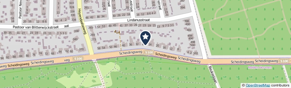 Kaartweergave Scheidingsweg 26 in Nijmegen