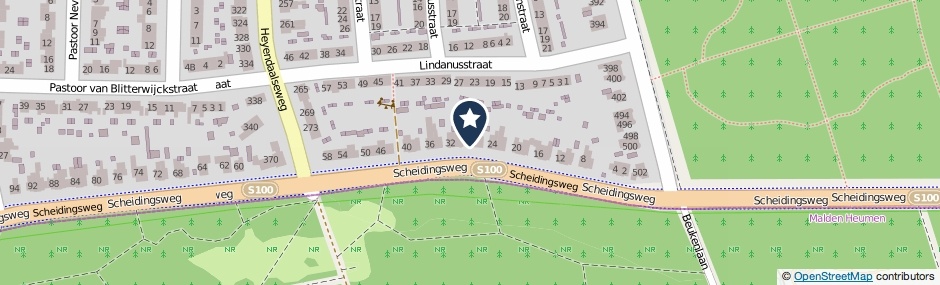 Kaartweergave Scheidingsweg 28 in Nijmegen