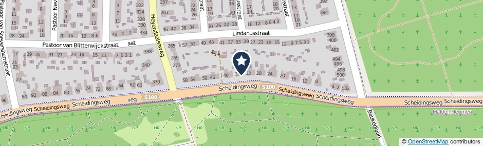 Kaartweergave Scheidingsweg 34 in Nijmegen