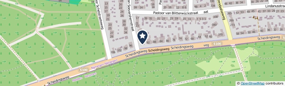 Kaartweergave Scheidingsweg 94 in Nijmegen