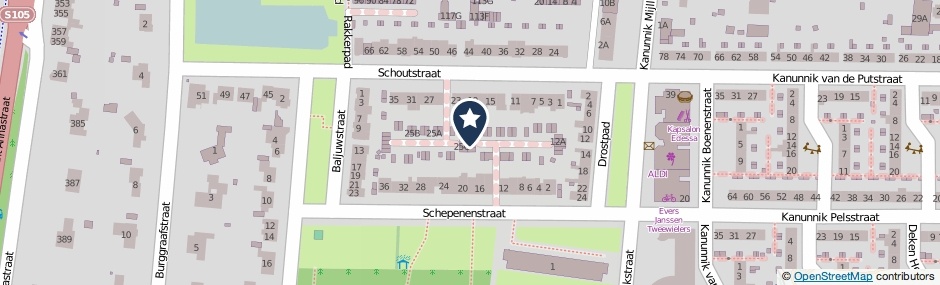 Kaartweergave Schepenenstraat 12-C in Nijmegen