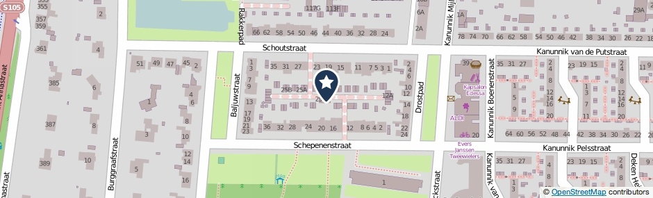 Kaartweergave Schepenenstraat 12-D in Nijmegen