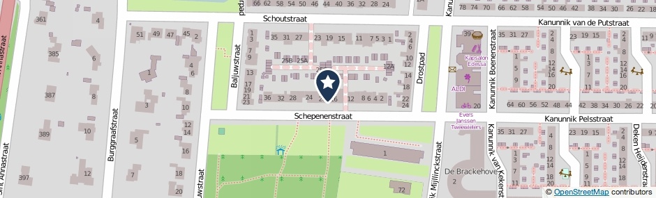 Kaartweergave Schepenenstraat 18 in Nijmegen