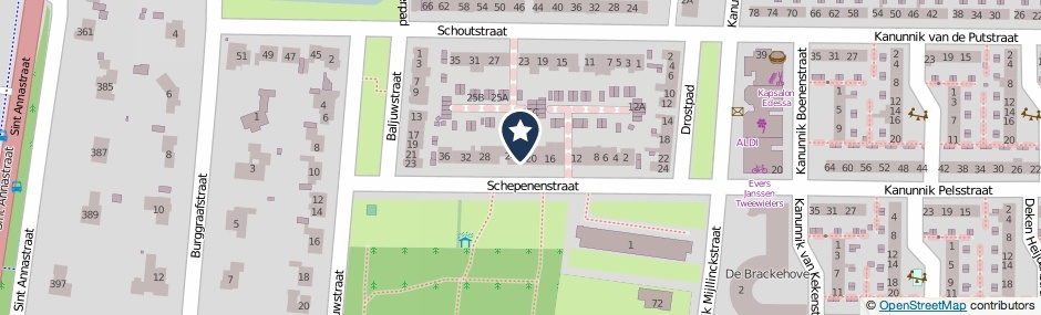 Kaartweergave Schepenenstraat 22 in Nijmegen