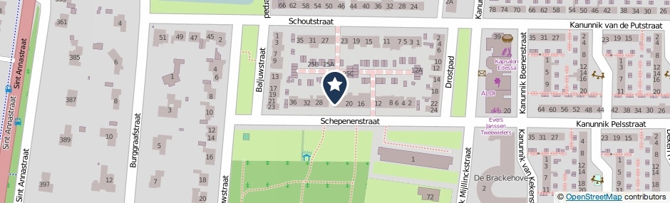 Kaartweergave Schepenenstraat 24 in Nijmegen
