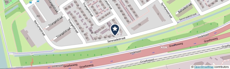 Kaartweergave Serenadestraat 54 in Nijmegen