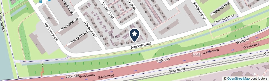 Kaartweergave Serenadestraat 58 in Nijmegen
