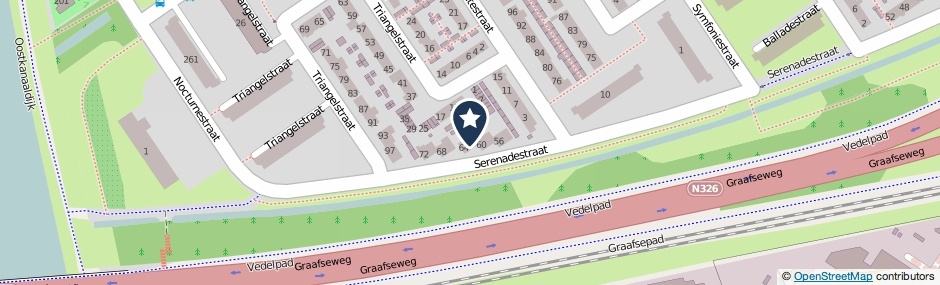 Kaartweergave Serenadestraat 62 in Nijmegen