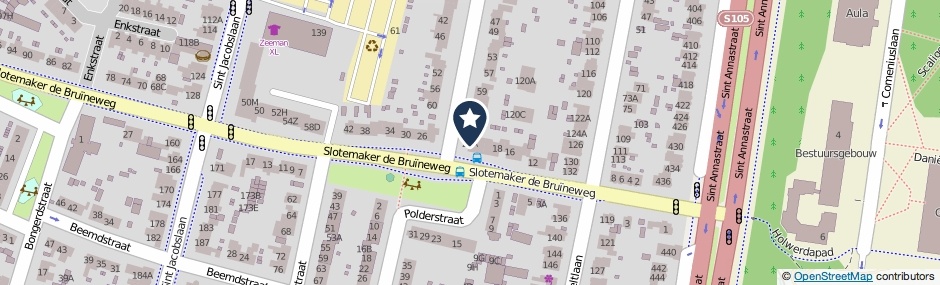 Kaartweergave Slotemaker De Bruineweg 22-A in Nijmegen