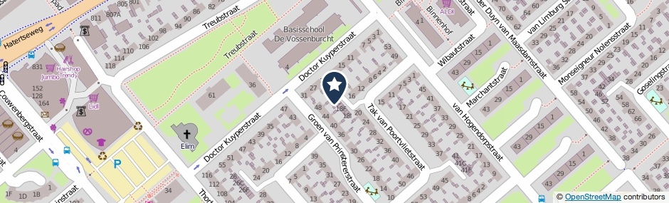 Kaartweergave Tak Van Poortvlietstraat 18-C in Nijmegen