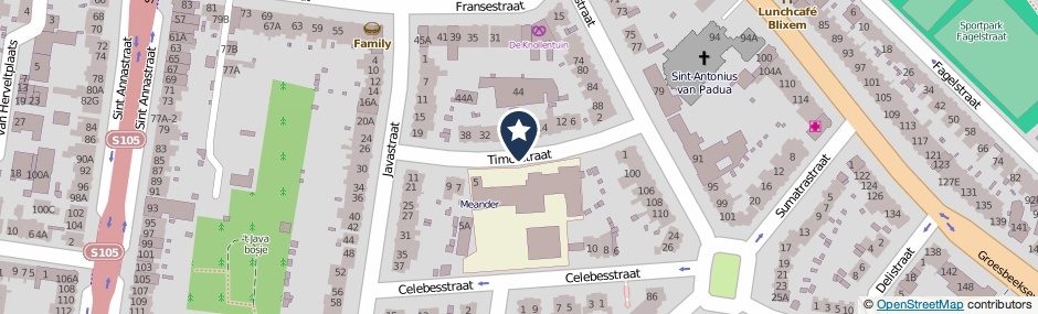 Kaartweergave Timorstraat in Nijmegen