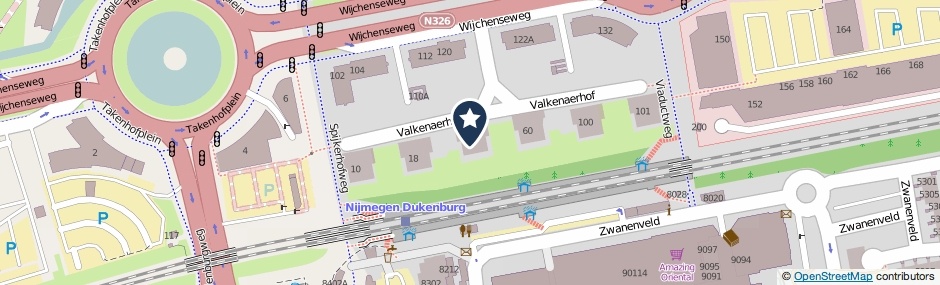 Kaartweergave Valkenaerhof 40 in Nijmegen