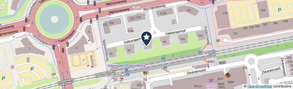 Kaartweergave Valkenaerhof 55 in Nijmegen